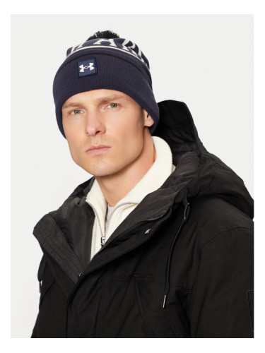 Under Armour Шапка M Halftime Pom Beanie 1386634-410 Тъмносин