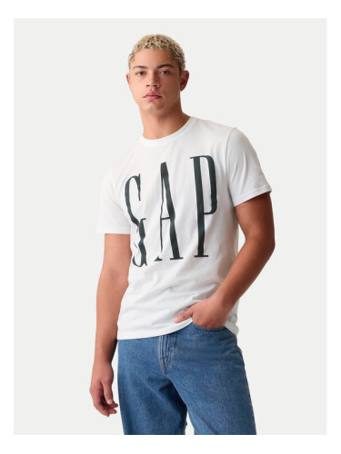 Gap Тишърт 866774-01 Бял Regular Fit