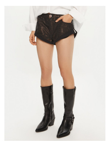 One Teaspoon Дънкови шорти 26534 Кафяв Slim Fit