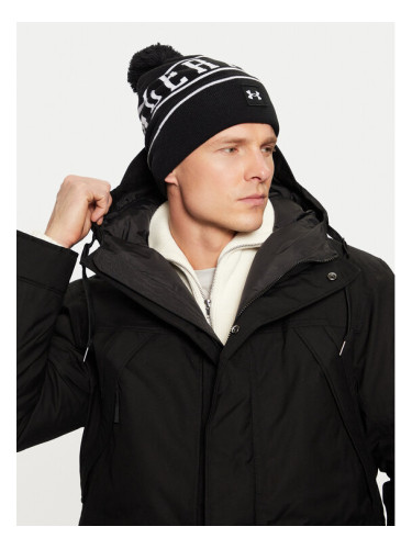 Under Armour Шапка M Halftime Pom Beanie 1386634-001 Черен