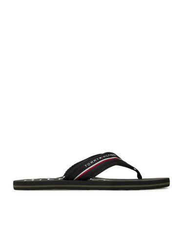 Tommy Hilfiger Джапанки Web Beach Sandal FM0FM05340 Черен