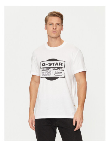 G-Star Raw Тишърт Originals D25443-8415 Бял Regular Fit