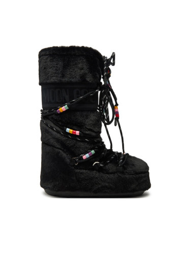 Moon Boot Апрески Icon Faux Fur BEADS80D1408990 Черен