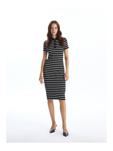 LC Waikiki Polo Neck Striped Women's Dress