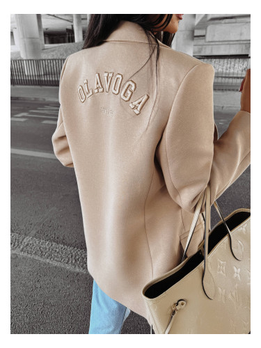 Beige knitted jacket OVERFLOW OLAVOGA