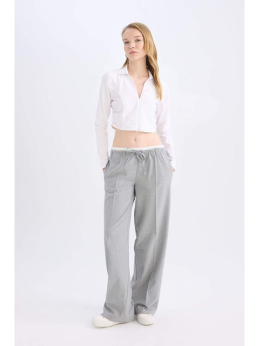 DEFACTO Wide Leg Regular Waist Wide Pocket Collared Wide Leg Pants