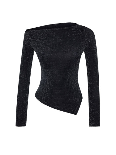 Trendyol Anthracite Asymmetric Hem Detailed Knitted Blouse