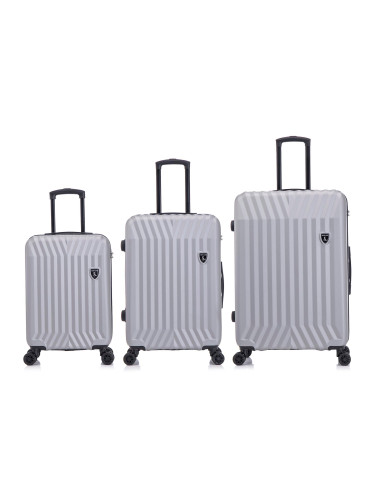 Semiline Unisex's 3-in-1 ABS Suitcases Set T5857-0