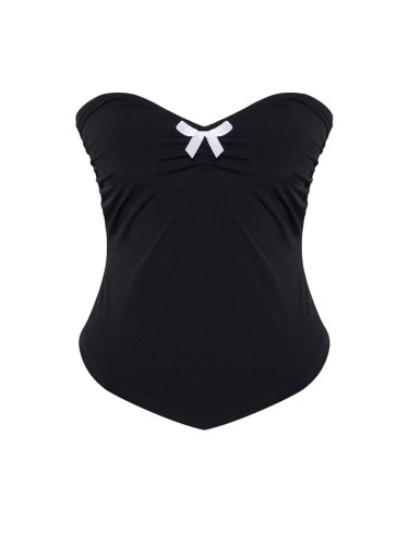 Trendyol Black Bow Detailed Knitted Blouse