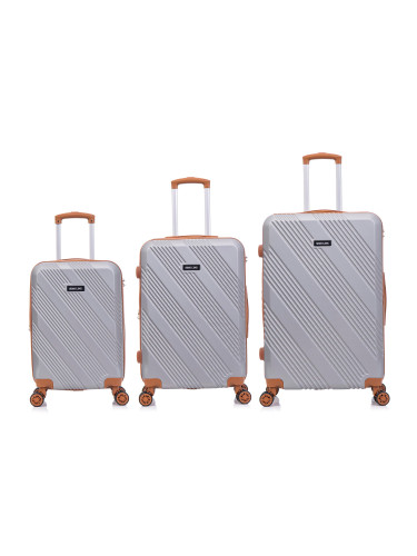 Semiline Unisex's 3-in-1 ABS Suitcases Set T5849-0