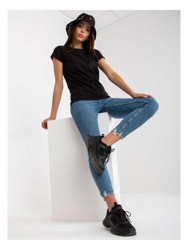 Black cotton women's t-shirt BASIC