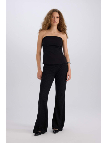 DEFACTO Dfc - Flare Fit Straight Leg Long Length Wrap Pants