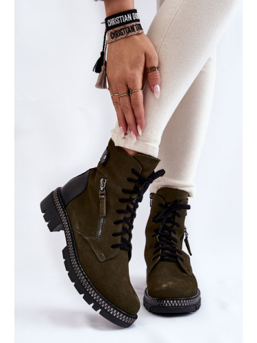 Зелени велурени боти на Laura Messi