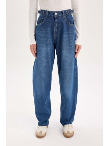 DEFACTO Baggy Fit High Waist Long Jeans Washed Pants