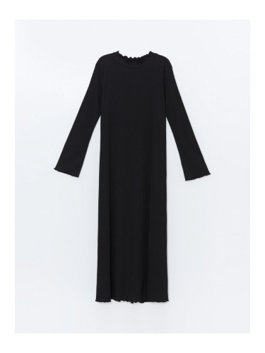 LC Waikiki Crew Neck Straight Long Sleeve Women's Dress