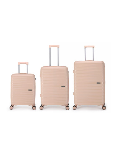 Semiline Unisex's 3-in-1 PP Suitcases Set T5795-0