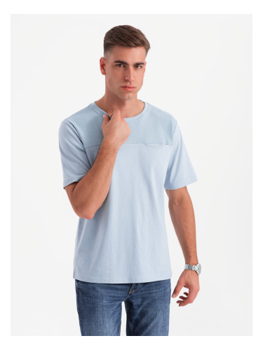 Ombre Men's LOOSE FIT t-shirt with pocket - blue