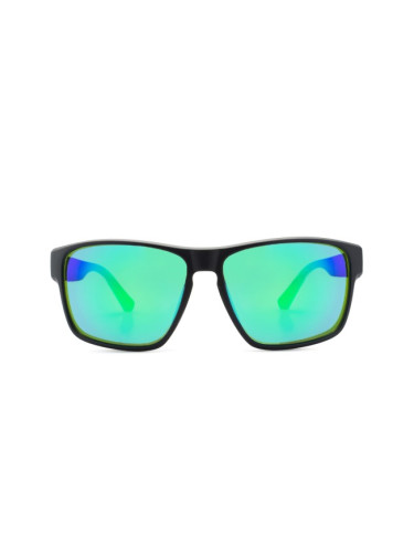 Hawkers Polarized Black Emerald Faster - правоъгълна слънчеви очила, unisex, черни, поляризирани огледални