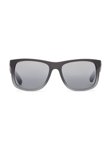 Ray-Ban Justin RB4165 852/88 54 - квадратна слънчеви очила, мъжки, сиви, огледални