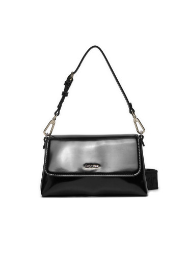 Дамска чанта Calvin Klein Ck Must Dbl Strap Mini Bag_Shiny K60K612772 Черен