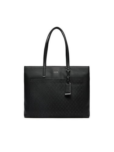 Дамска чанта Calvin Klein Ck Must Medium Shopper_Mono K60K612774 Черен