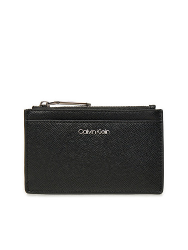 Калъф за кредитни карти Calvin Klein Ck Must Cardholder W/Zip_Caviar K60K613071 Черен