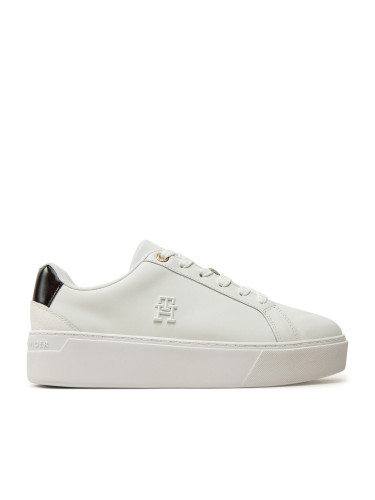 Сникърси Tommy Hilfiger Th Platform Court Sneaker FW0FW08614 Бял