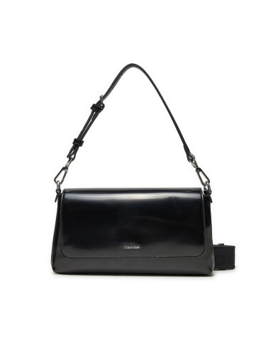 Дамска чанта Calvin Klein Ck Must Conv Shoulder Bag_Shiny K60K612885 Черен