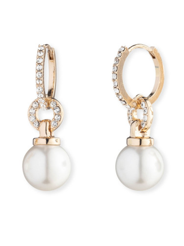 Обици LAUREN RALPH LAUREN Pe Pearl Huggie Drop 14G00892 Златист