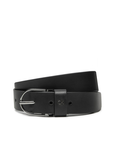 Дамски колан Calvin Klein Ck Metal Loop Rnd Buckle 3.0 K60K612861 Черен