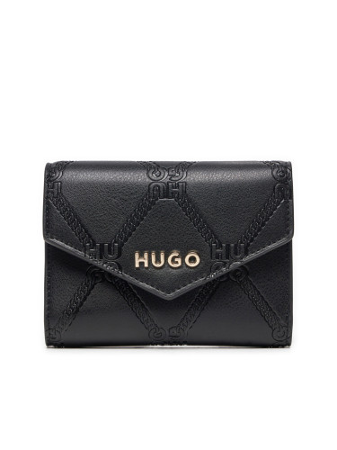 Малък дамски портфейл HUGO Chris 50535929 Черен