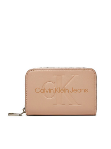 Малък дамски портфейл Calvin Klein Jeans Zip Around Mono K60K612255 Цветен