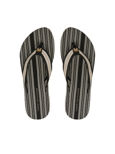 Джапанки Tommy Hilfiger Im Th Print Beach Sandal FW0FW08370 Черен