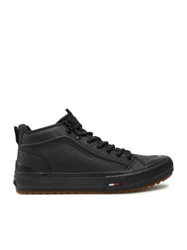 Сникърси Tommy Hilfiger Th Hi Vulc Cleat Lth FM0FM05313 Черен