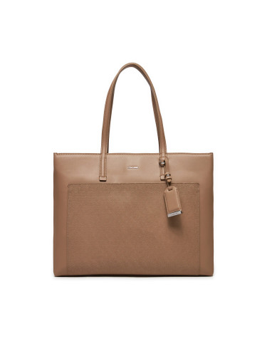 Дамска чанта Calvin Klein Ck Must Medium Shopper_Mono K60K612774 Бежов