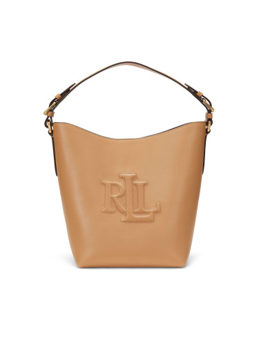 Дамска чанта LAUREN RALPH LAUREN Medium Witley Leather Bucket Bag 431950855008 Кафяв