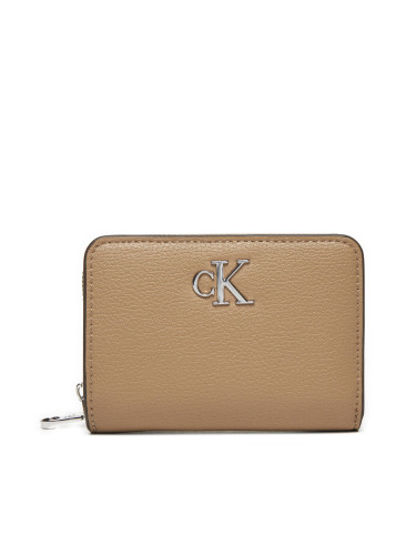 Малък дамски портфейл Calvin Klein K60K612740 Бежов