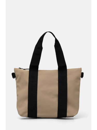 Чанта Rains Tote Bag Micro W3 в бежово 14180-24