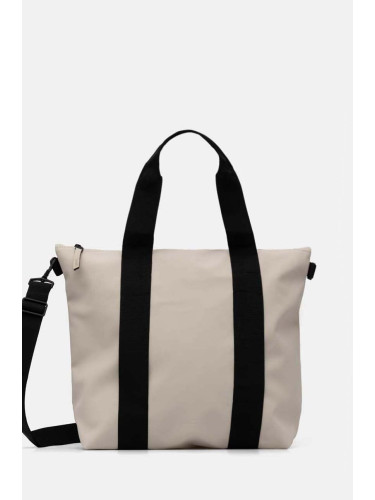 Чанта Rains Tote Bag Mini W3 в бежово 14160-26