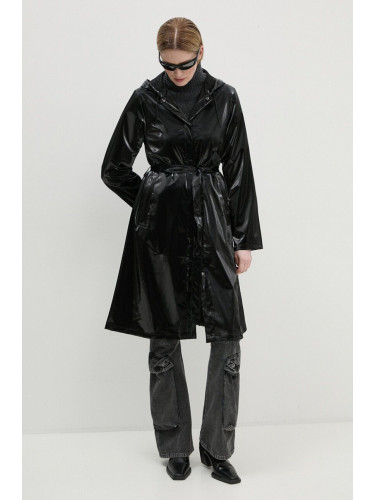 Яке Rains A-Line Longer W Jacket W3 в черно преходен модел 12040-29