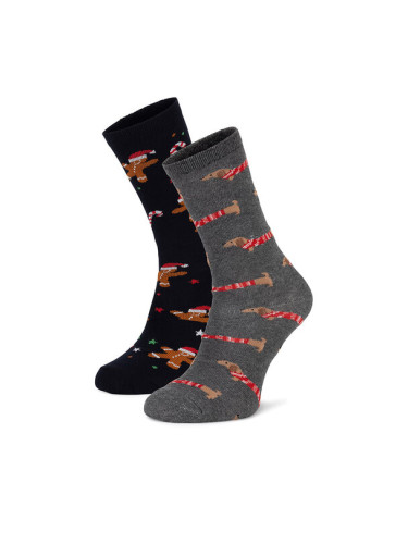 Lasocki Дълги чорапи 2MB-002-AW24 (2-pack) Сив