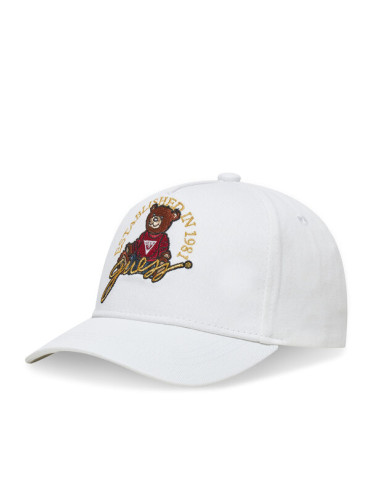 Guess Шапка с козирка H5RZ09 WO08O Бял