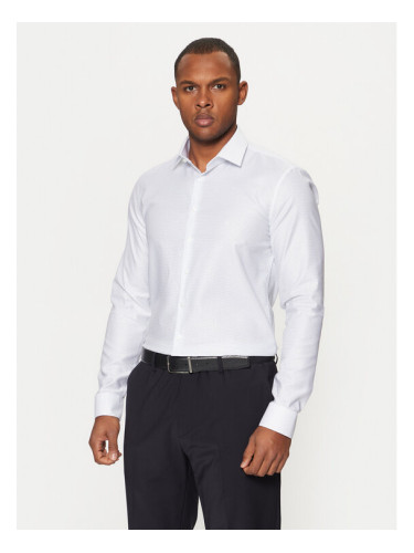 Calvin Klein Риза K10K113855 Бял Slim Fit