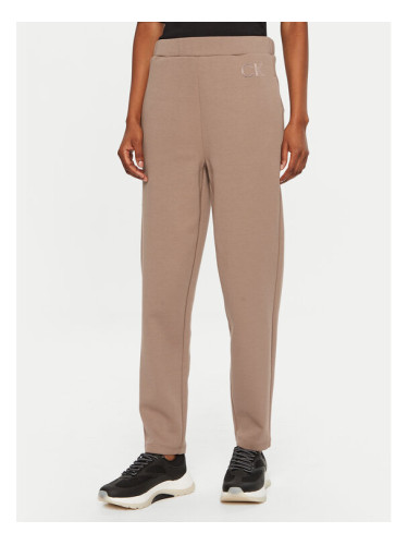 Calvin Klein Долнище анцуг Satin K20K207945 Бежов Slim Fit
