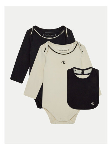 Calvin Klein Jeans Детски комплект Monogram Starter IN0IN00011 Екрю Regular Fit