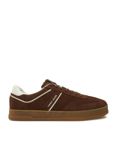 Tommy Jeans Сникърси The Greenwich Suede EM0EM01516 Кафяв