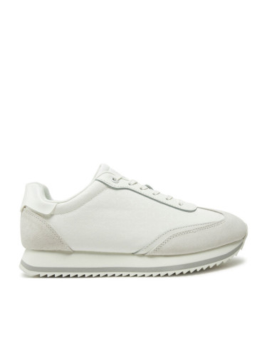 Calvin Klein Сникърси Runner Lace Up - Mono Mix HW0HW02294 Бял