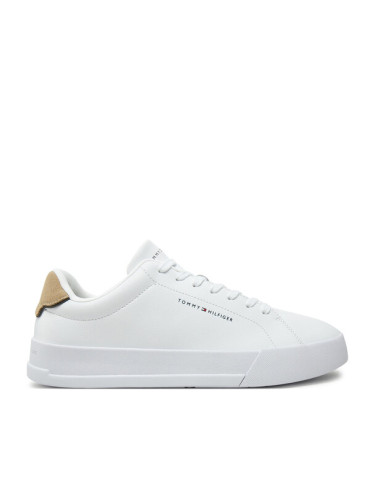 Tommy Hilfiger Сникърси Th Court Lth Detail Ess FM0FM05367 Бял