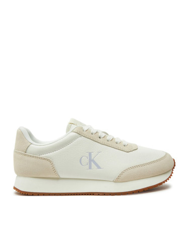 Calvin Klein Jeans Сникърси Runner Laceup Low Mix Mg YW0YW01798 Бял