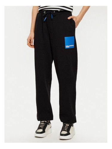 Karl Lagerfeld Jeans Долнище анцуг A1W10004 Черен Regular Fit